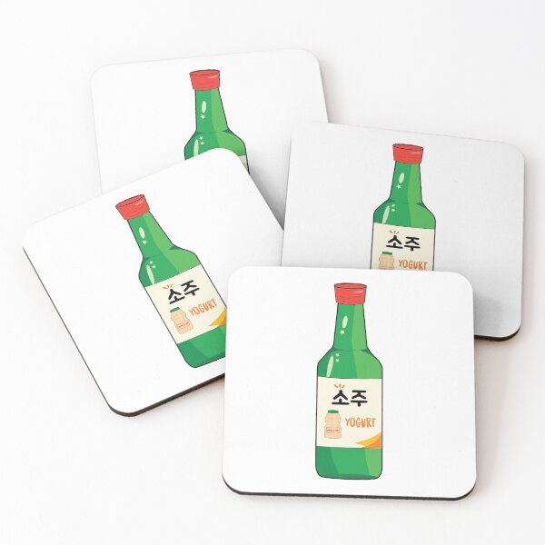 Item preview, Yogurt Soju Illustration | Korean Alcoholic Beverage designed and sold by lilbaelee.
