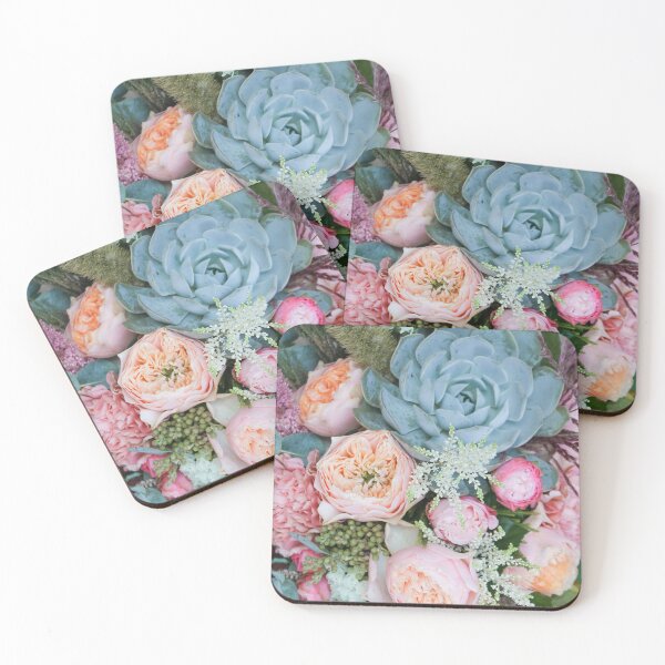 Item preview, exotic flowers succulent and roses background designed and sold by AlinaGil.