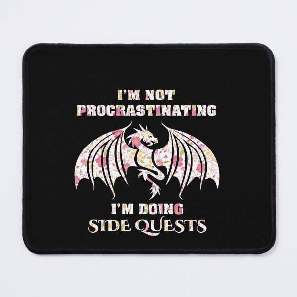 Item preview, Im Not Procrastinating Im Doing Side Quests Funny RPG Gamer Dragons  designed and sold by Theparticular.