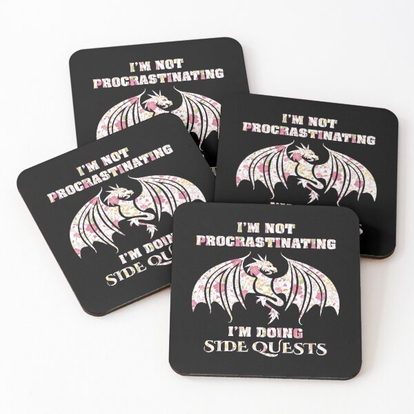 Item preview, Im Not Procrastinating Im Doing Side Quests Funny RPG Gamer Dragons  designed and sold by Theparticular.