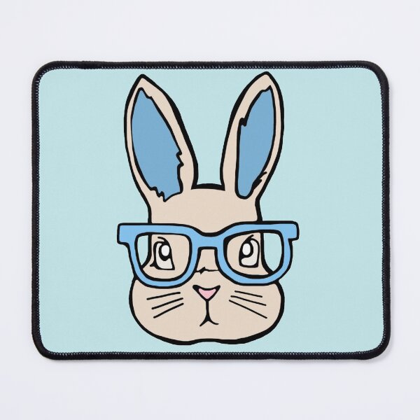 Item preview, bunny with glasses, super adorable and cute design designed and sold by Barolina.