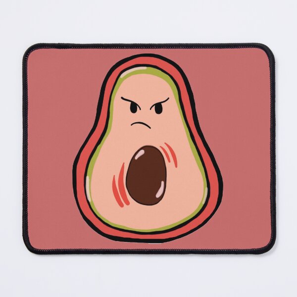Item preview, Angry, mad red, green and beige avocado designed and sold by Barolina.