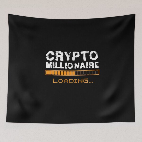 Item preview, Crypto Millionaire Loading Funny Cryptocurrency Bitcoin Ethereum quote designed and sold by RanirO.