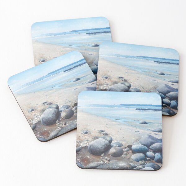 Item preview, 'Amroth Rocks Pembrokeshire' in acrylics designed and sold by Jantien Powell.