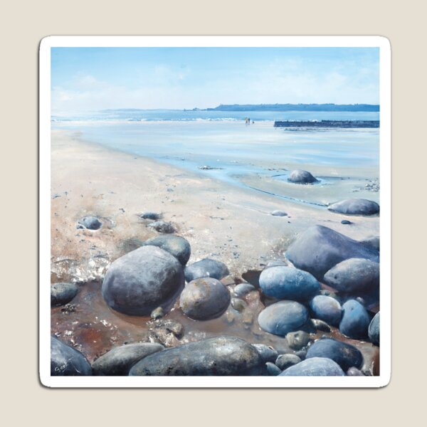 'Amroth Rocks Pembrokeshire' in acrylics Magnet