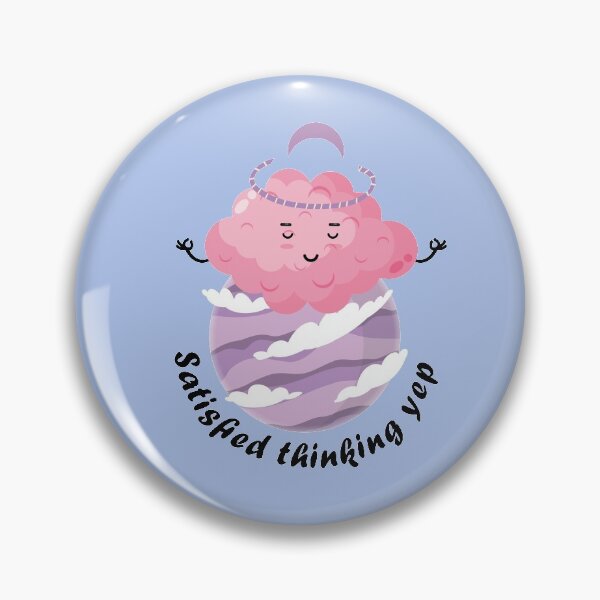 Item preview, Satisfied brain - Positive thinking funny cartoon designed and sold by PastaPrint.