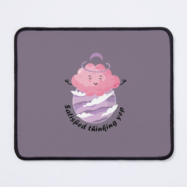 Item preview, Satisfied brain - Positive thinking funny cartoon designed and sold by PastaPrint.