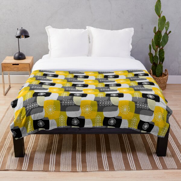 Item preview, Estampado de aspecto vintage en negro y amarillo designed and sold by MHen.