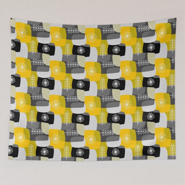 Item preview, Vintage look print in black and yellow designed and sold by MHen.