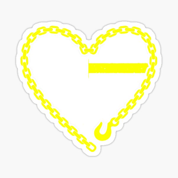 Yellow Tow Hook Chain American Flag Tow Truck Driver Heart Towing Trucker  gift Sticker for Sale by zamzam90