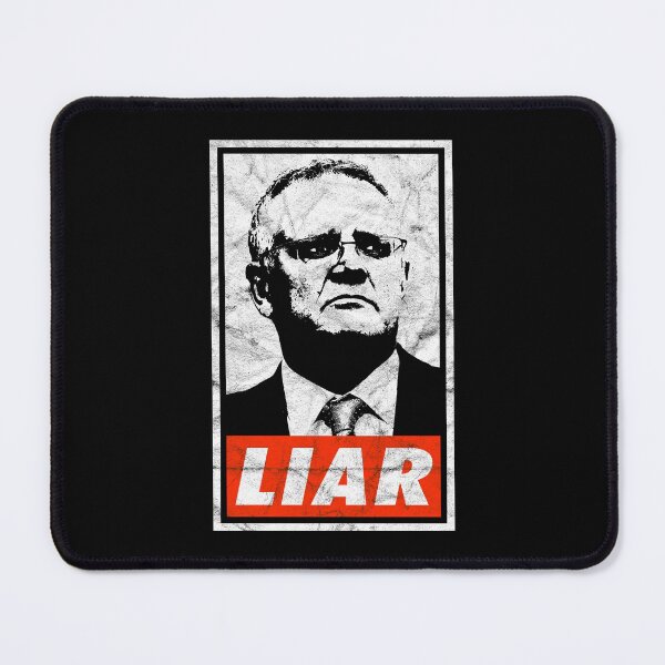 Item preview, Scott Morrison Liar (Black Worn Look) designed and sold by politicalamity.