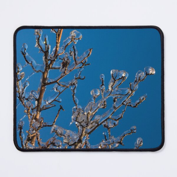 Item preview, Mother Nature Christmas Decorations - Gleaming Icy Baubles in Blue designed and sold by Georgia Mizuleva.
