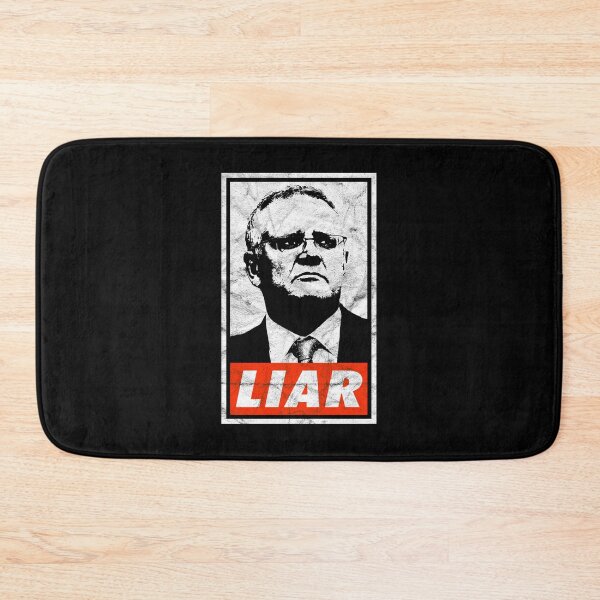 Item preview, Scott Morrison Liar (Black Worn Look) designed and sold by politicalamity.