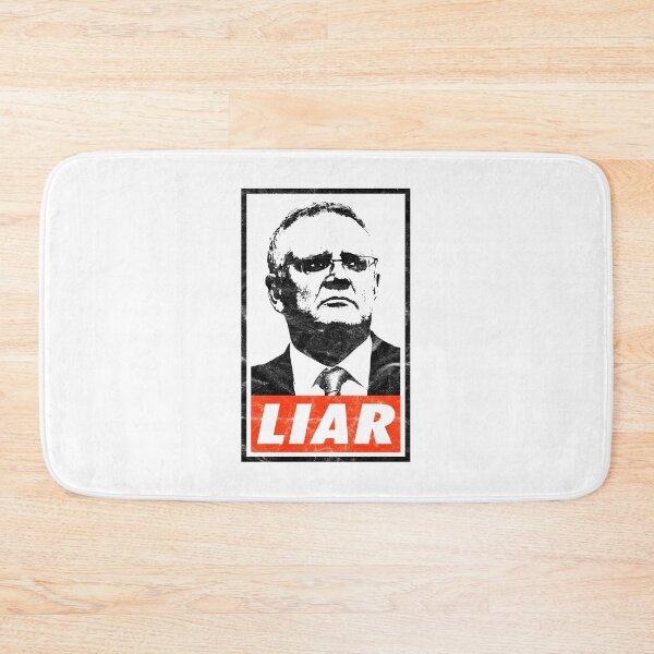 Item preview, Scott Morrison Liar (White Worn Look) designed and sold by politicalamity.