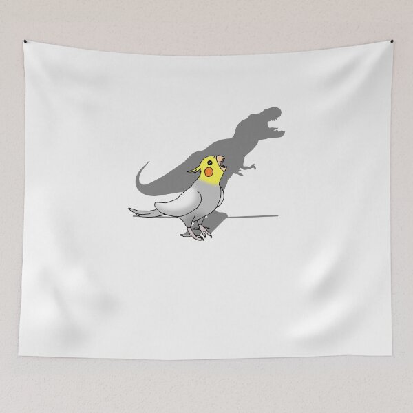 Item preview, dinosaur shadow cockatiel Funny  designed and sold by Honasbb992.