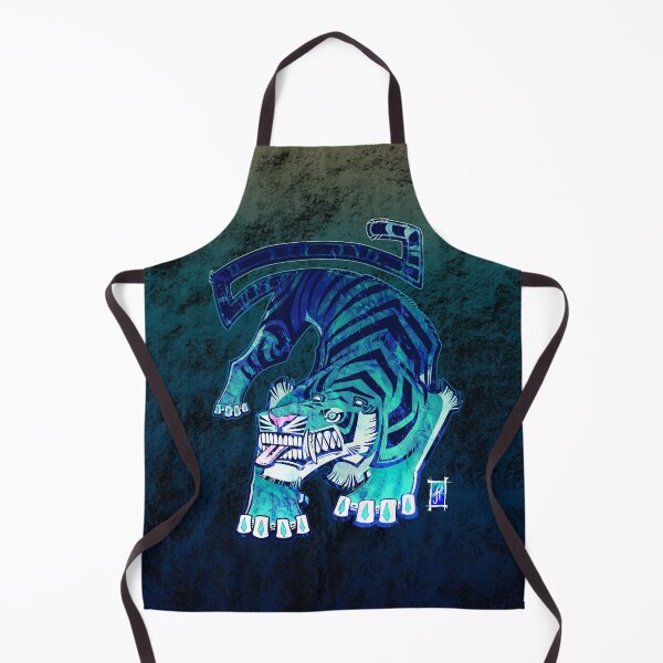 Item preview, Twisted Boxy Tiger - Blue designed and sold by PaleoPanthera.