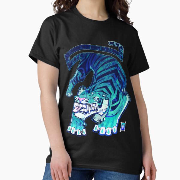Item preview, Twisted Boxy Tiger - Blue designed and sold by PaleoPanthera.