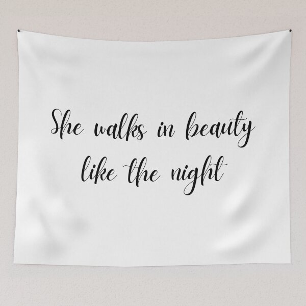 Item preview, She Walks In Beauty Quote Poem - Lord Byron designed and sold by PoesyInPrint.
