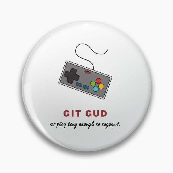 Item preview, Git Gud Or RageQuit Retro GamePad designed and sold by RareLoot19.