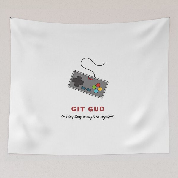Item preview, Git Gud Or RageQuit Retro GamePad designed and sold by RareLoot19.