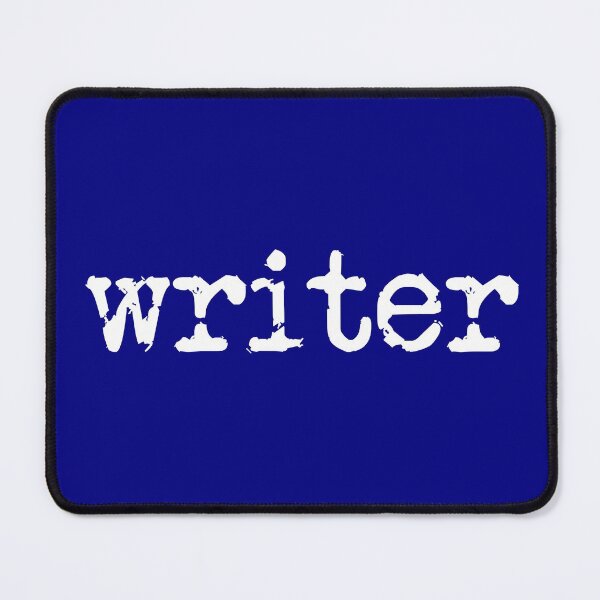Item preview, writer in white on navy designed and sold by TeaRoseWriter.