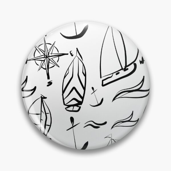 Item preview, b’n’w sailboats designed and sold by NitArtCafe.
