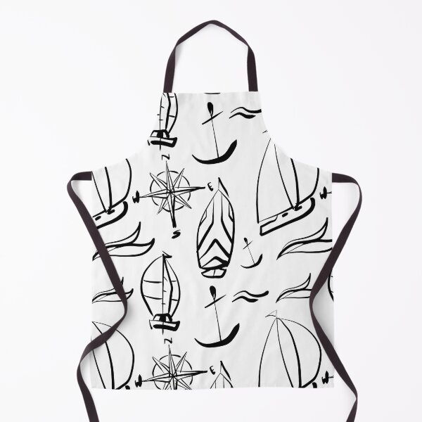 Item preview, b’n’w sailboats designed and sold by NitArtCafe.