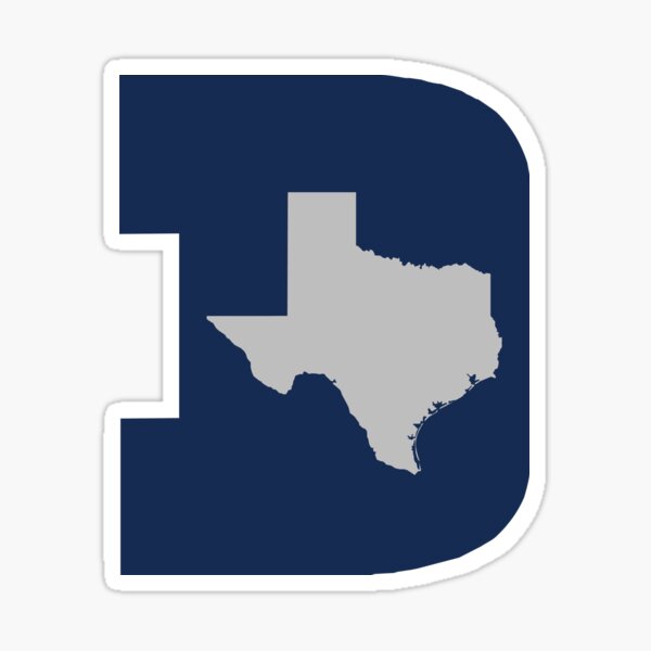 D Texas (Blue/Silver) Sticker