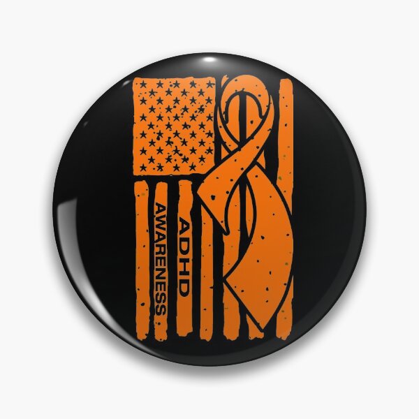 Item preview, ADHD Awareness Ribbon American Flag designed and sold by Tadmab.