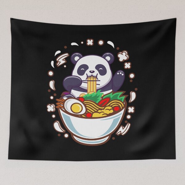 Item preview, Cute Kawaii Panda Bear With Ramen Noodles | Japanese Food Funny Tee designed and sold by knapst.