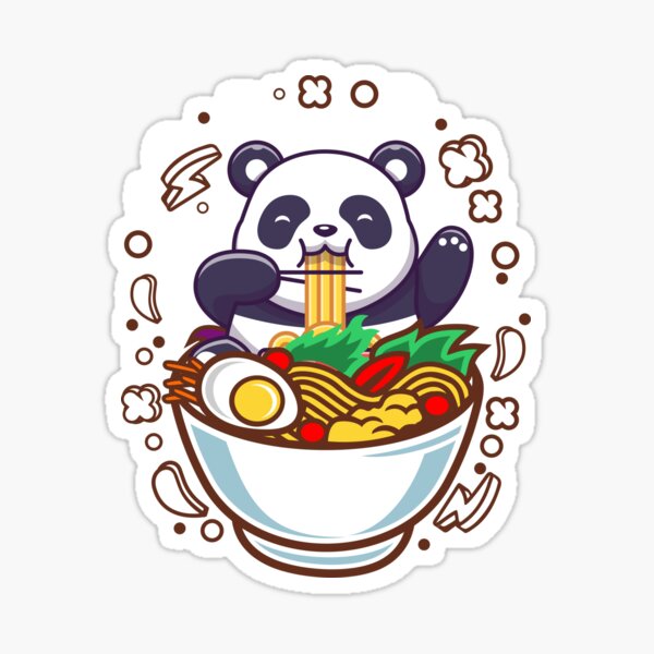 Cute Kawaii Panda Bear With Ramen Noodles | Japanese Food Funny