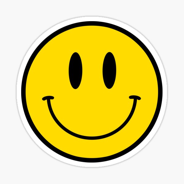 Classic Smiley Face ® Acid House Rave Techno Sticker