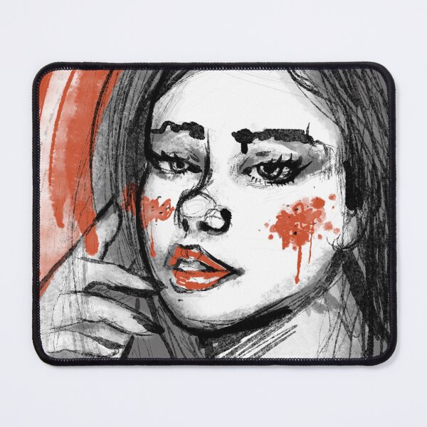 Item preview, Sexy lips Girl Portrait Street Art brush style designed and sold by The Nerd Gift Source.