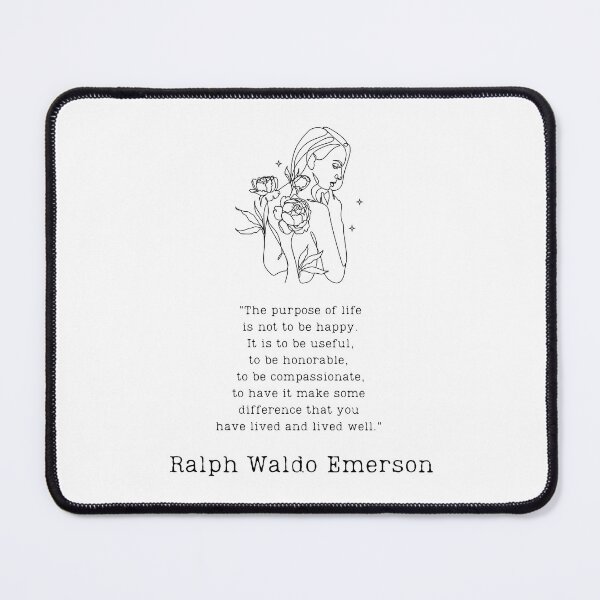 Item preview, "The purpose of life" - R.W. Emerson quote designed and sold by BookberryGarden.