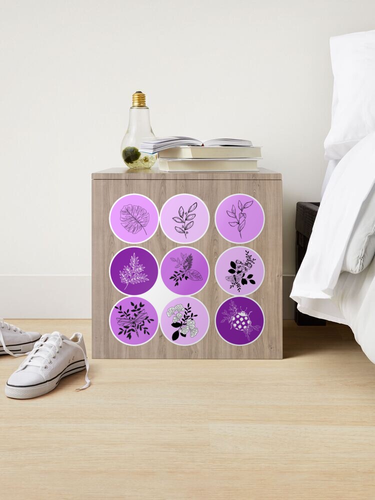 Purple & Pink Floral Stickers, Flower Penpal Stickers, Botanical Planner  Stickers, Pink Purple Flowers Bullet Journal Stickers. J-129