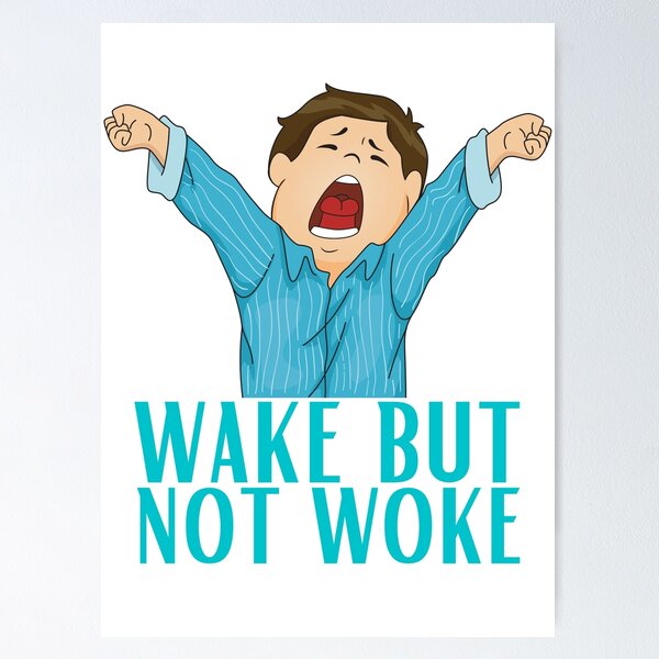 Item preview, wake but not woke Stickers designed and sold by NIKENchop.