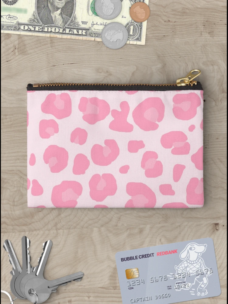 Thumbnail 3 of 4, Zipper Pouch, Pink Leopard Pattern designed and sold by superbcase.