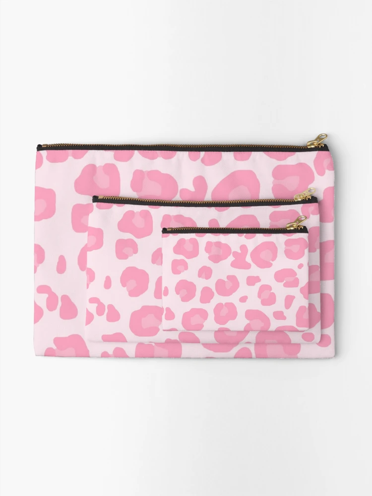 Thumbnail 2 of 4, Zipper Pouch, Pink Leopard Pattern designed and sold by superbcase.