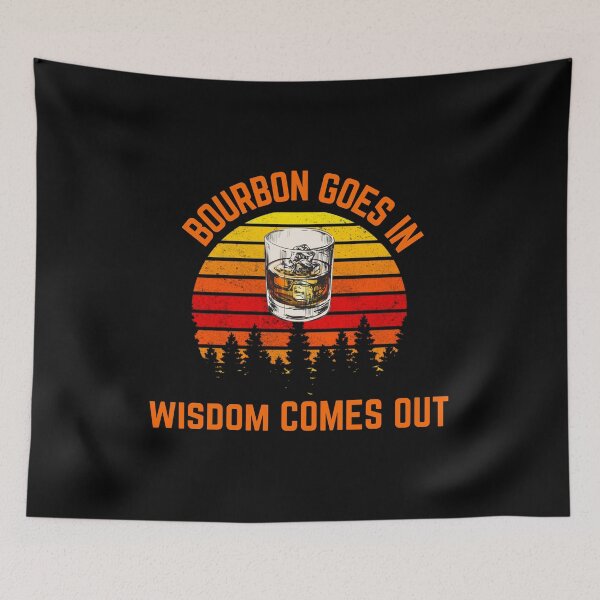 Item preview, Bourbon Goes In Wisdom Comes Out Bourbon Drinking Lover Gift designed and sold by MARCOS LILI.