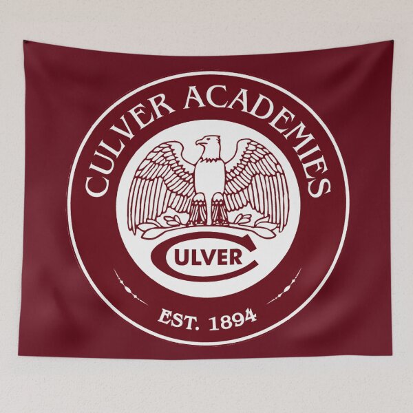 Item preview, Culver Academies logo with maroon background designed and sold by Amanda Teel.