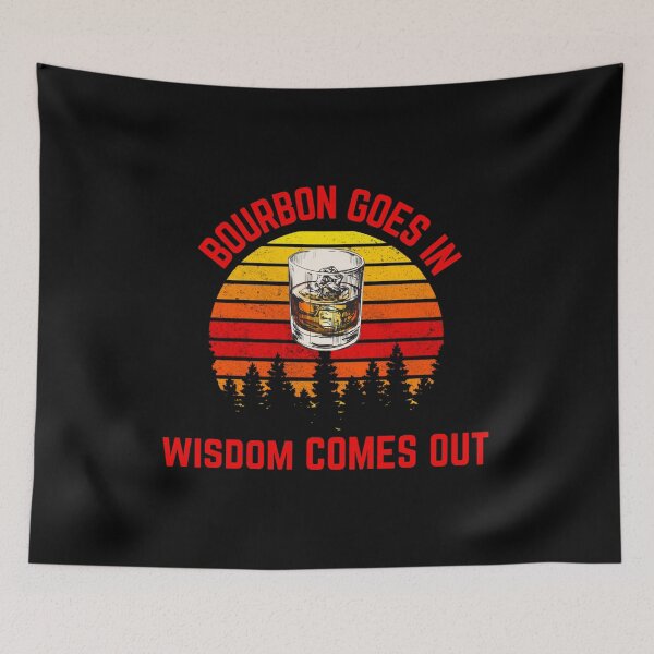 Item preview, Bourbon Goes In Wisdom Comes Out Bourbon Drinking Lover Gift designed and sold by MARCOS LILI.