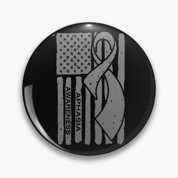 Item preview, Aphasia Awareness Ribbon American Flag designed and sold by Tadmab.