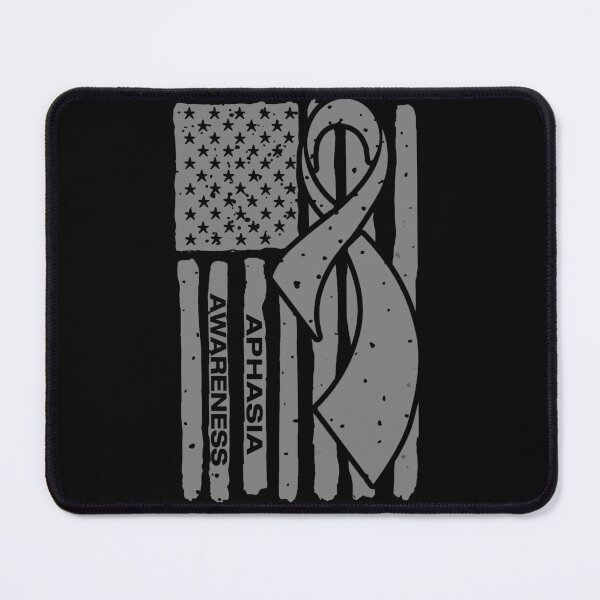 Item preview, Aphasia Awareness Ribbon American Flag designed and sold by Tadmab.