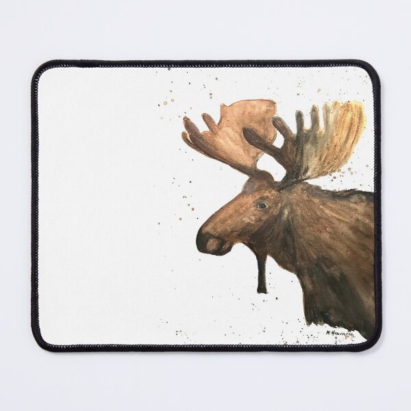 Item preview, Moose animal watercolor designed and sold by Artbymonika.