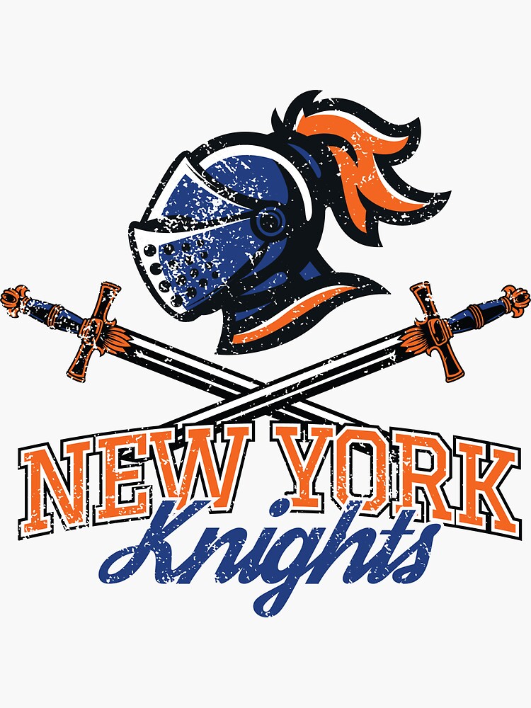 THE NEW YORK KNIGHTS VINTAGE SHIRT AND STICKER  Sticker for Sale by  LighterFun