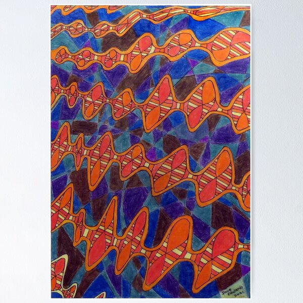 Item preview, 601 - ABSTRACT DESIGN - 05 - DAVE EDWARDS - COLOURED PENCILS - 2021 designed and sold by BLYTHART.