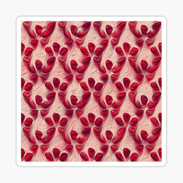 Pomegranate seeds #DeepDream Sticker