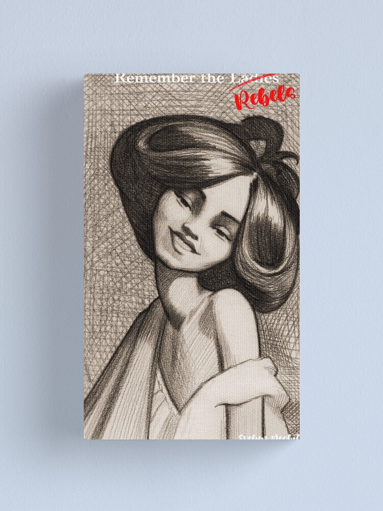 Thumbnail 2 of 3, Canvas Print, Remember the Ladies - Evelyn Nesbitt designed and sold by 3WishStudios.