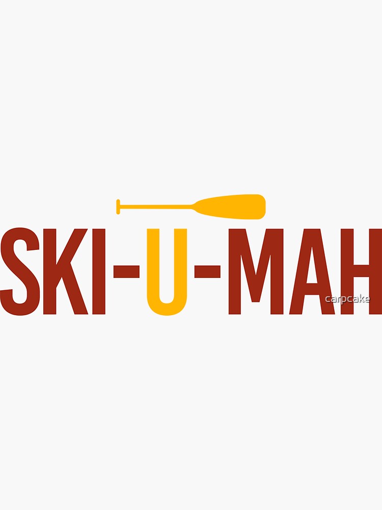 "University of Minnesota SkiUMah" Sticker by carpcake Redbubble