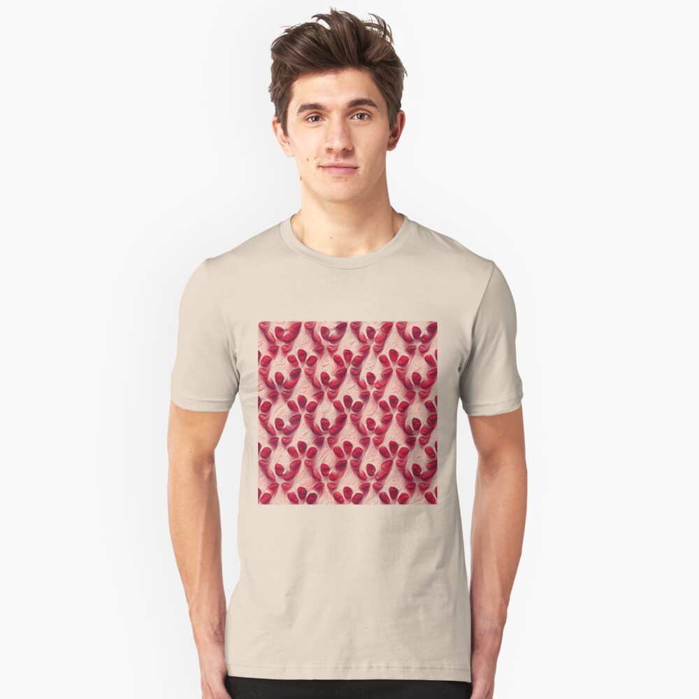 Pomegranate seeds #DeepDream Slim Fit T-Shirt